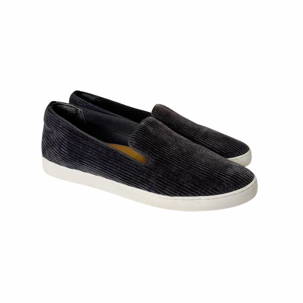 Birdies The Swift Charcoal Gray Corduroy Slip On Shoes 10